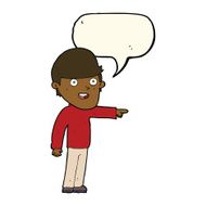 cartoon pointing man with speech bubble N58