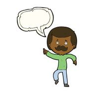 cartoon dancing dad with speech bubble N7