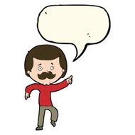 cartoon dancing dad with speech bubble N8