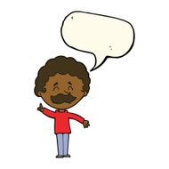 cartoon man with idea speech bubble N85