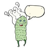 cartoon monster with speech bubble N37