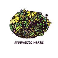 Zentangle element Ayurvedic herbs