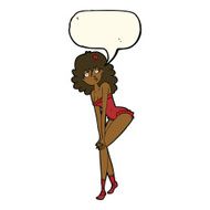 cartoon woman in lingerie with speech bubble N40