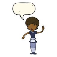 cartoon waitress taking order with speech bubble N16