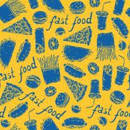 Fast Food Yellow pattern