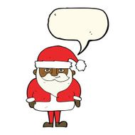 cartoon happy santa claus with speech bubble N23