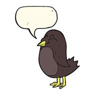 cartoon bird with speech bubble N225