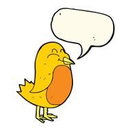 cartoon bird with speech bubble N226