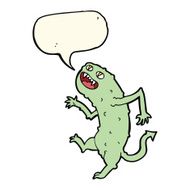 cartoon monster with speech bubble N38