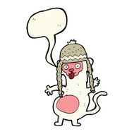 funny cartoon monkey with speech bubble N7