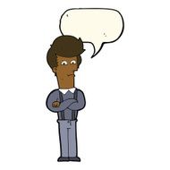 cartoon annoyed man with speech bubble N62