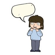 cartoon excited person with speech bubble N7