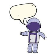 cartoon astronaut with speech bubble N94