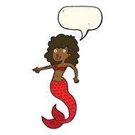 cartoon mermaid with speech bubble N55