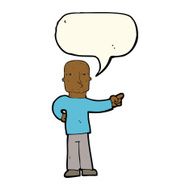 cartoon pointing man with speech bubble N61