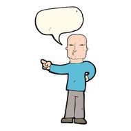 cartoon pointing man with speech bubble N62