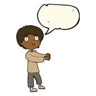 cartoon shocked boy with speech bubble N24