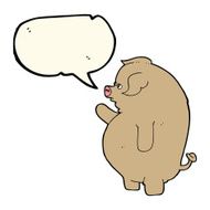 cartoon fat pig with speech bubble N3
