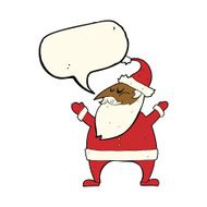 cartoon santa claus with speech bubble N158