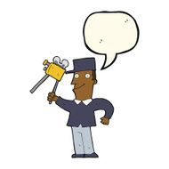 cartoon film maker with speech bubble N7