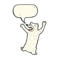 cartoon polar bear with speech bubble N54