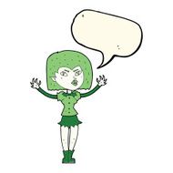 cartoon vampire girl with speech bubble N176