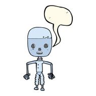 cartoon robot with speech bubble N144