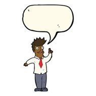 cartoon man with idea speech bubble N87
