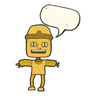 cartoon robot with speech bubble N149