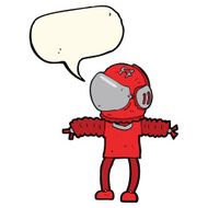 cartoon astronaut with speech bubble N96