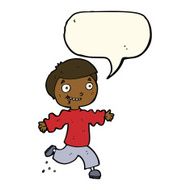 cartoon excited boy with speech bubble N113