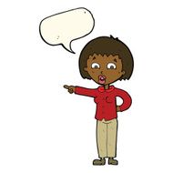 cartoon pointing woman with speech bubble N24