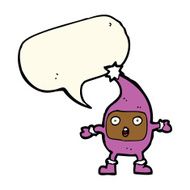 cartoon funny creature with speech bubble N23
