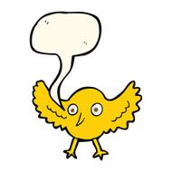 cartoon bird with speech bubble N228