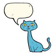 cartoon cat with speech bubble N27