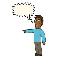 cartoon angry man pointing with speech bubble N8