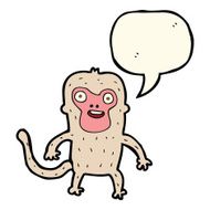 cartoon monkey with speech bubble N23