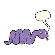 funny cartoon snake with speech bubble N19
