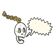 cartoon chain with speech bubble N4