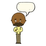 cartoon grandfather with speech bubble N8