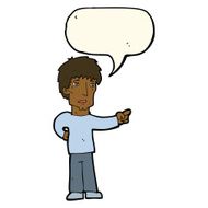 cartoon pointing man with speech bubble N64