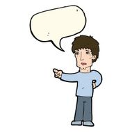 cartoon pointing man with speech bubble N65