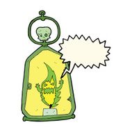 cartoon spooky lantern with speech bubble N6