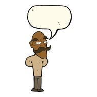 cartoon old man with mustache speech bubble N23
