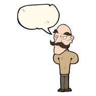 cartoon old man with mustache speech bubble N24