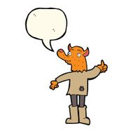 cartoon fox man with speech bubble N43