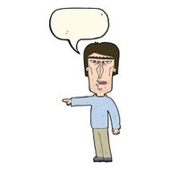 cartoon pointing man with speech bubble N66