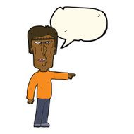 cartoon pointing man with speech bubble N67