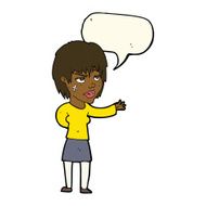 cartoon woman with sticking plaster on face speech bubble N7