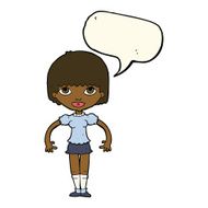 cartoon girl with speech bubble N15